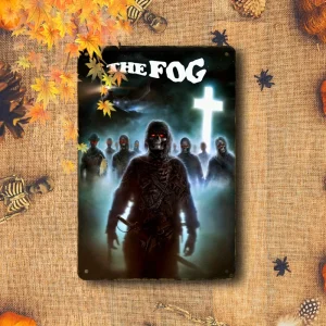 Targa in metallo ispirata al film "The Fog", es, poster di film horror vintage, decorazione da parete per soggiorno, camera da letto, materia di ferro 1