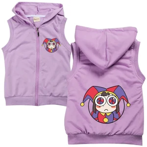 L'incredibile abbigliamento da circo digitale per bambini Pomni Jax maglione neonate giacca con cerniera con cappuccio ragazzi cartoni animati cappotti casual a maniche lunghe 1
