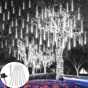 30 cm 50 cm luce solare esterna led pioggia di meteoriti luci della stringa per giardino decorazione di nozze decorazione dell'albero fata luce 1