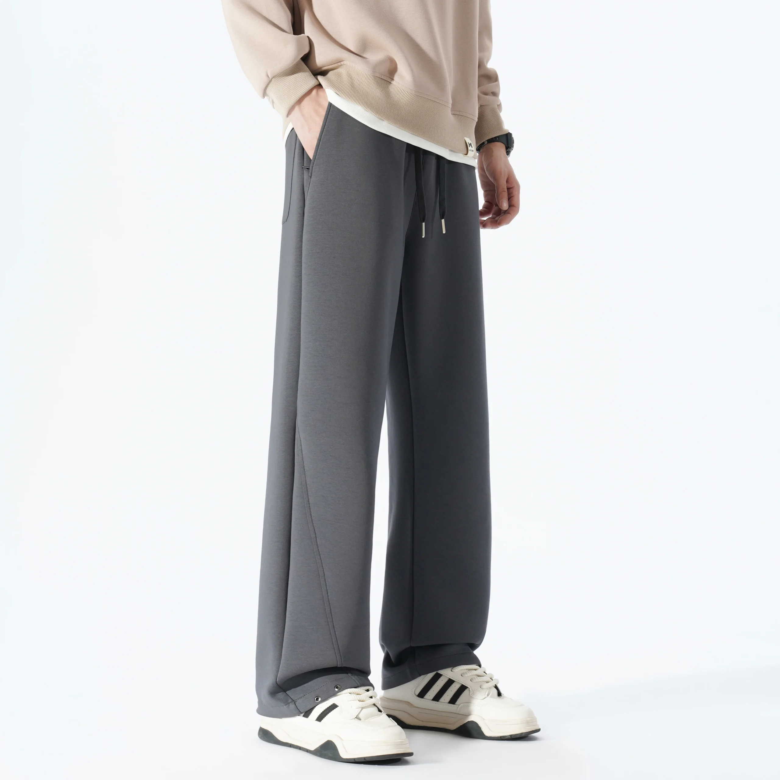 2025 Nuovo Autunno Inverno 190 Pantaloni da uomo alti extra lunghi 120 cm di lunghezza Pantaloni sportivi versatili in vita elastica di alta qualità 5