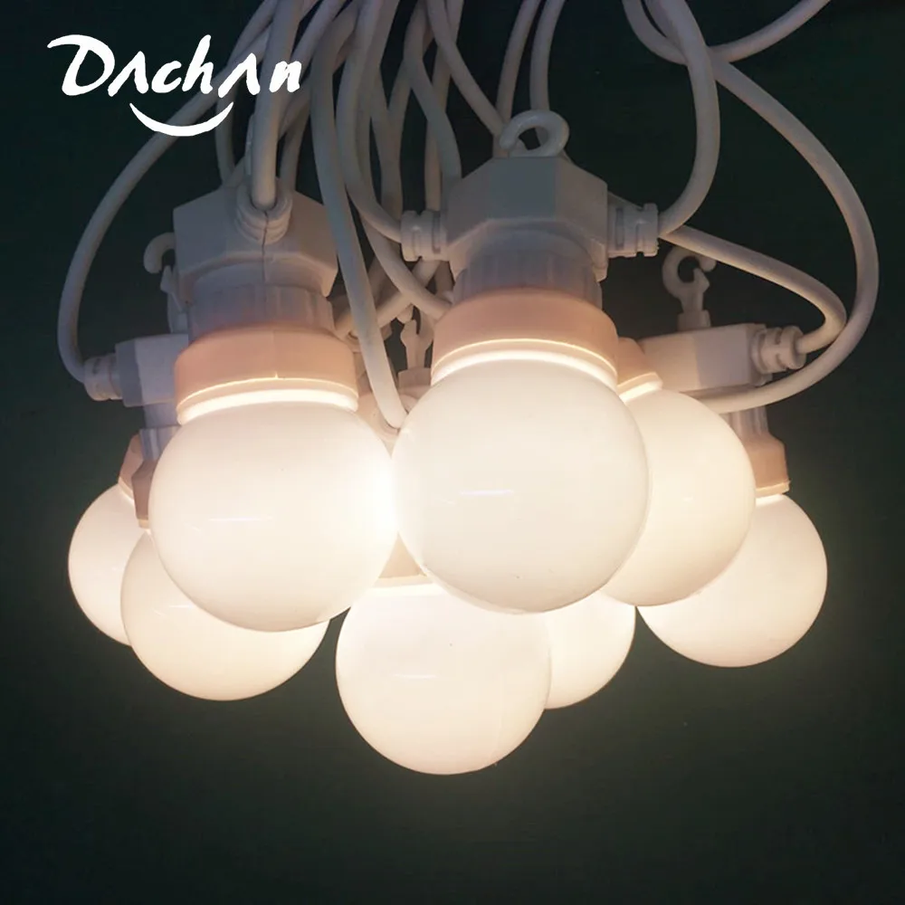 Dahan IP65 LED G50 festone Globe Bulb String Light Outdoor White String per ghirlanda impermeabile Wedding Party Patio Backyard 1
