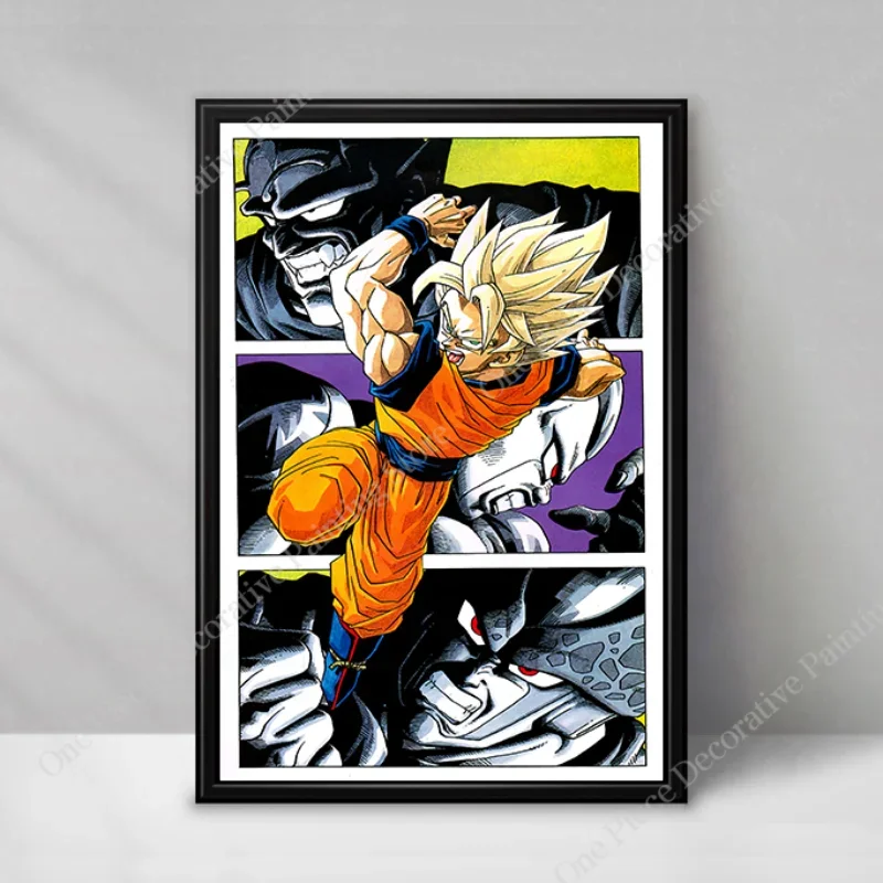 Bandai Anime HD Canvas Painting Poster Wall Art Print Dragon Ball Son Goku Immagini decorative classiche per soggiorno Senza cornice 4