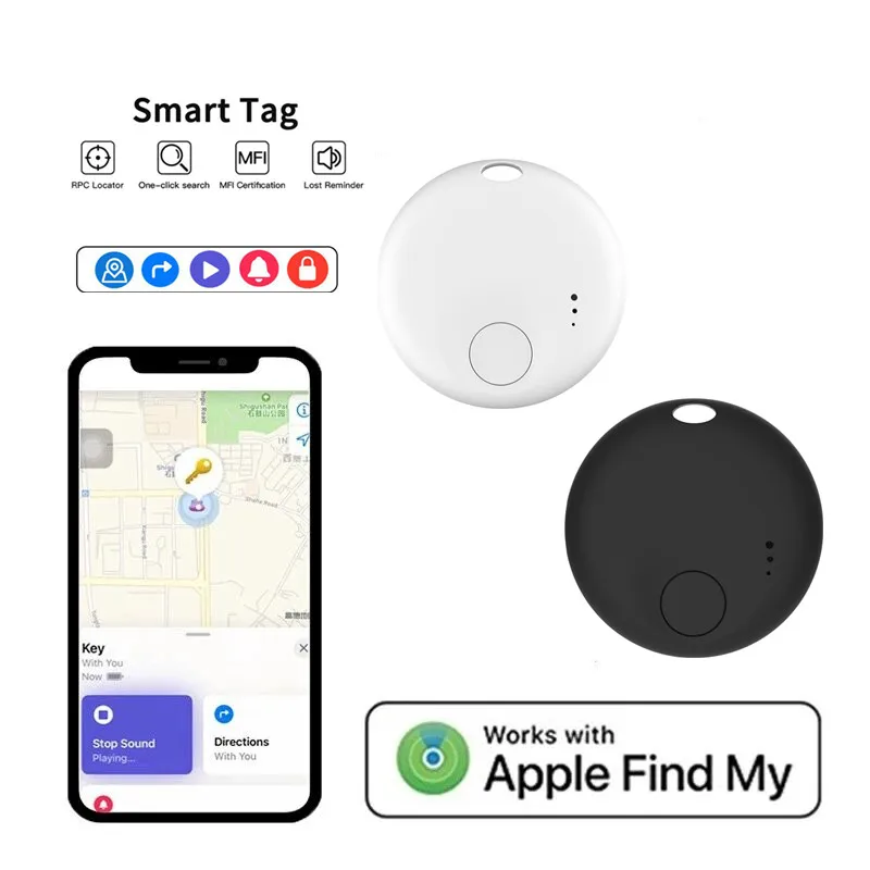 Air tag Localizzatore GPS Smart Tag Ricerca Bluetooth Localizzatore di tracciamento Lavoro Trova il mio dispositivo di promemoria anti smarrimento Chiave per auto Pet Kids 1
