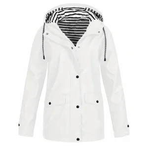 Giacca impermeabile 3 in 1 da donna, cappotto antivento per escursioni all'aperto autunno inverno, abbigliamento antipioggia leggero 1