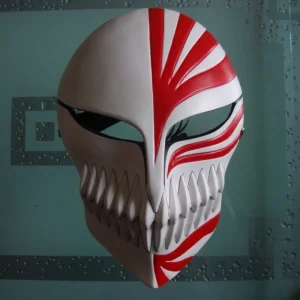 Maschera BLEACH horror di Halloween Kurosaki Ichigo l'intera maschera animazione uomo Gundam modello bianco fatto a mano. 1