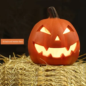 ‌ Lanterna di zucca di Halloween Decorazione luminosa cava JackOLantern Luce a LED Decorazione esterna Scena di finestra di negozio commerciale Prop 1