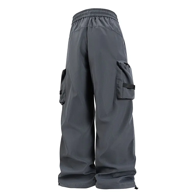 Pantaloni casual da uomo Moda larghi, comodi e traspiranti Tasche multiple Pantaloni lunghi cargo Pantaloni casual da corsa per fitness all'aperto 2