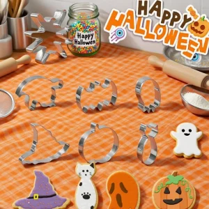 Stampo in silicone per Halloween Pipistrello Zucca Fantasma Teschio Stampo per biscotti Strumento di cottura Strumento per decorare torte con goffratura per biscotti 1