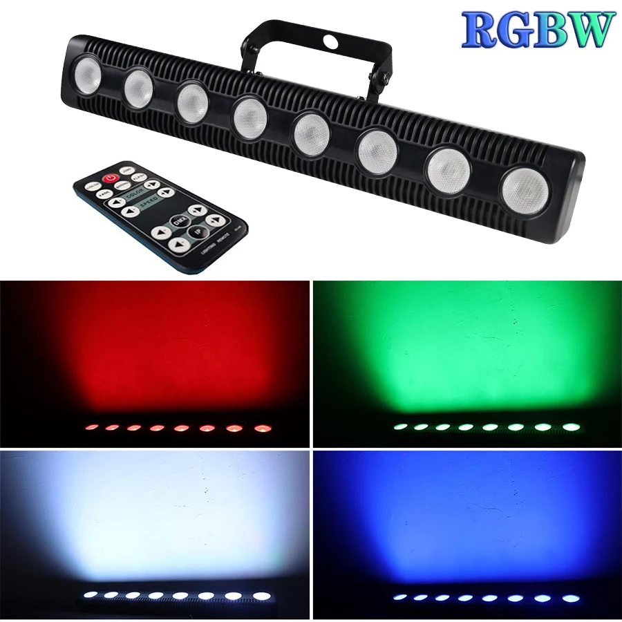 8 LED RGBW 4IN1 DMX Lampada da parete per DJ Disco Party Par Effetto luce scenica per Dance Bar Vacanza Matrimonio Natale Halloween Decorare 1
