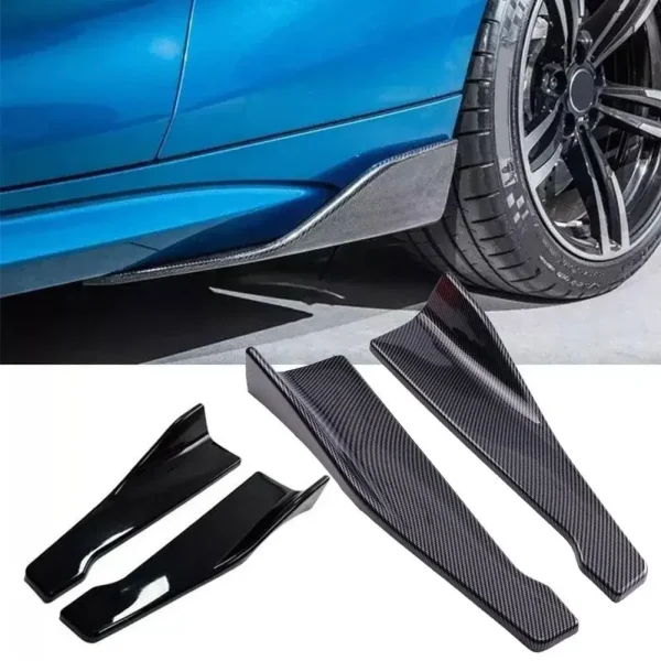 Universale 48 CENTIMETRI di Lunghezza Auto Gonna Laterale Paraurti Spoiler Splitter Protezione Scratch Per Audi Per BMW Per Benz Per AUDI Accessori 3