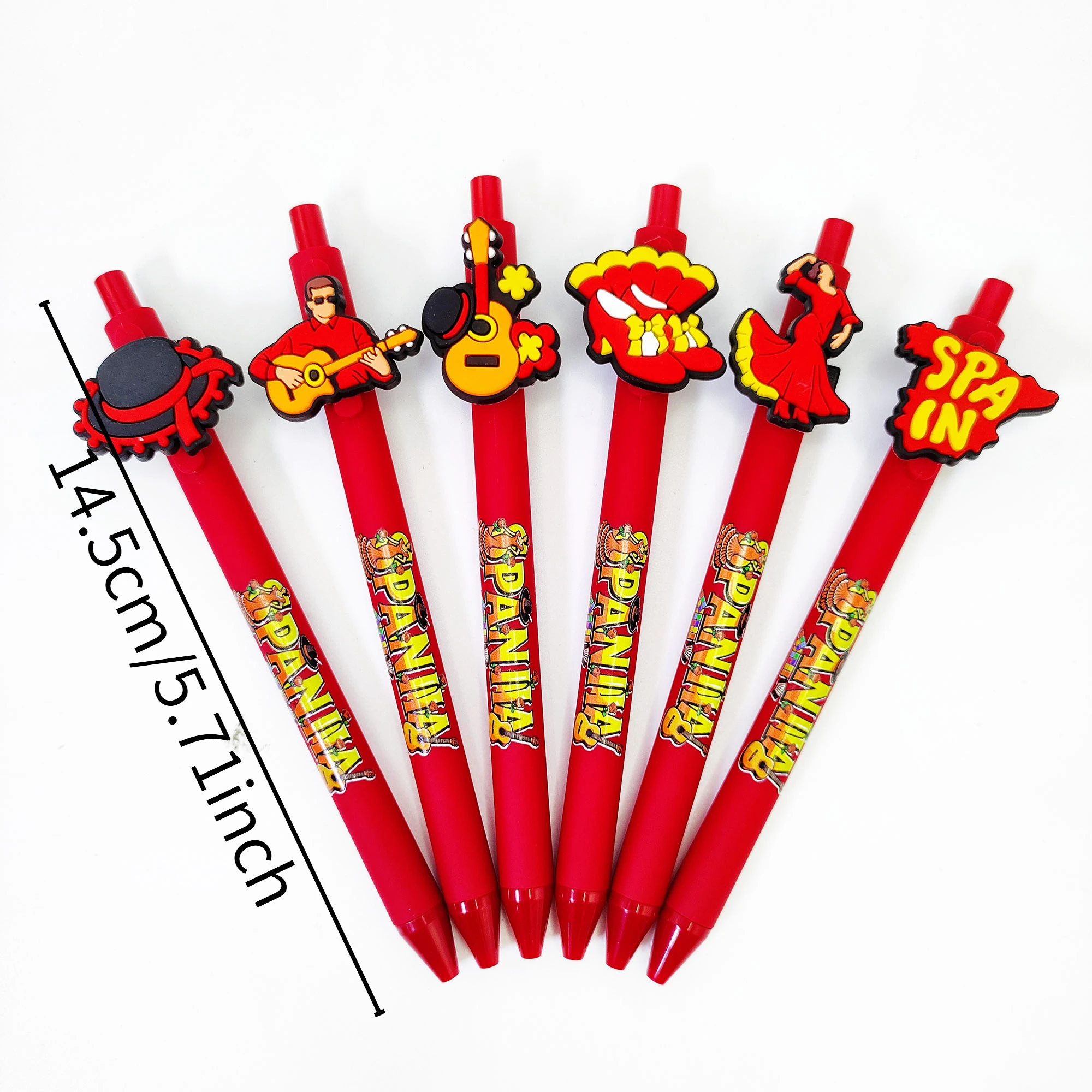Penna a sfera stampata a tema spagnolo da 10 pezzi/20 pezzi per gli studenti per scrivere articoli di cancelleria, penna per minuti di riunioni in ufficio. 2