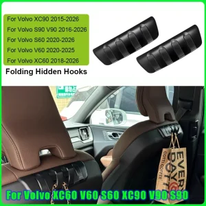 Per Volvo XC60 V60 S60 XC90 V90 S90 Ganci nascosti pieghevoli Gancio per sedile posteriore per auto Accessori interni automobilistici Confezione da 4 Mult 1