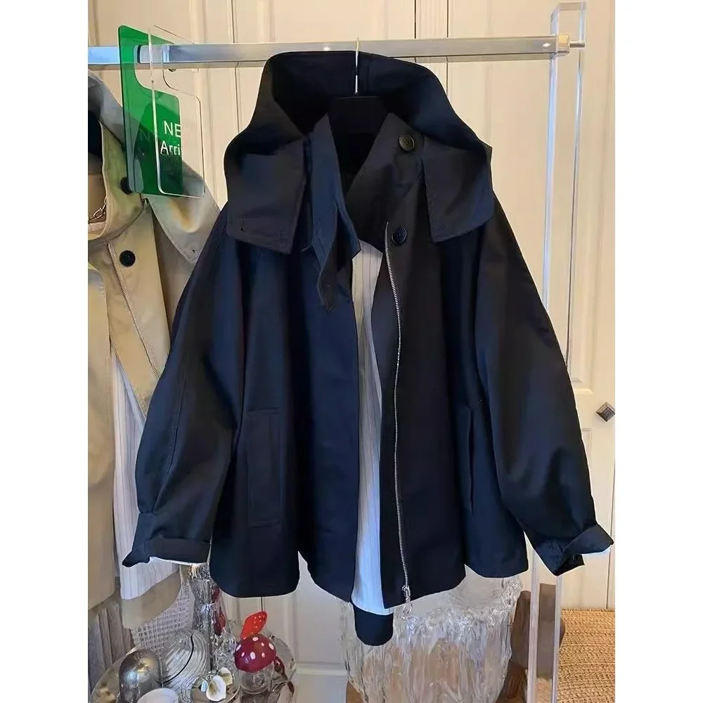 Loose Women's Workwear Jacket New Arrival Casual Long Coat Spring Autumn Small Size Trendy Windbreaker High Waist AE Origin 2