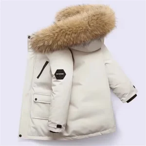 -30 ℃   Inverno Bambini Giubbotti Imbottito Vestiti di Cotone Cappotti Ragazzi Ragazze di Spessore Più Velluto Caldo Parka Con Cappuccio Tuta Sportiva Snowsuit 5-12Y 1