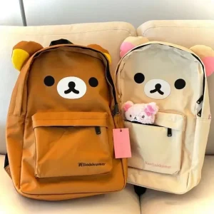 Miniso Zaino simpatico orso cartone animato di grande capacità per studenti Borsa da viaggio per il tempo libero Regalo per le vacanze per ragazze - Borse portaoggetti Casa e giardino 1