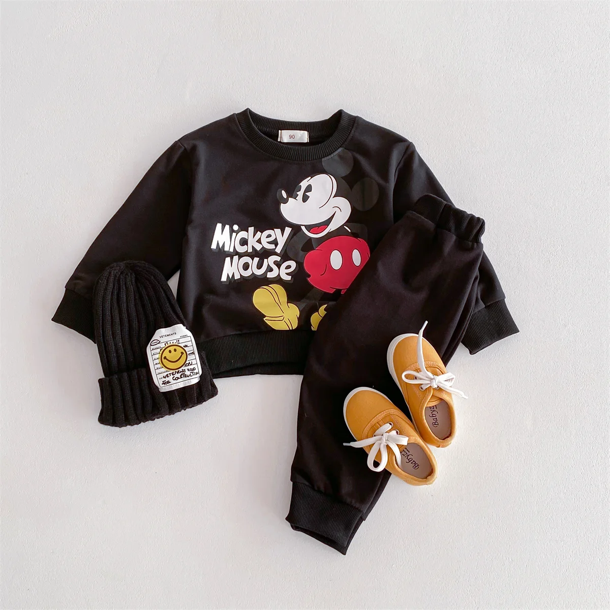 2 pz/set Felpa + Pantaloni Della Tuta Delle Ragazze Dei Ragazzi Disney Cartoon Mickey Bambini Tuta Primavera Autunno Abbigliamento Per Bambini Abiti Casual 4