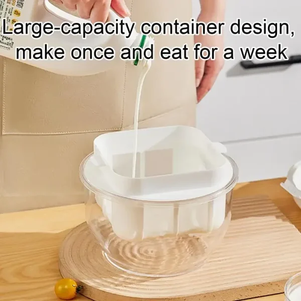 Filtro per yogurt domestico, separatore di siero di latte multifunzionale fatto da sé, schermo filtrante per formaggio per yogurt con pressa refrigerata 3