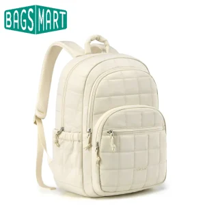 BAGSMART Borse per laptop Zaino casual universitario per donna Zaino per computer piccolo trapuntato Borsa per notebook da 15,6 pollici resistente all'acqua 1