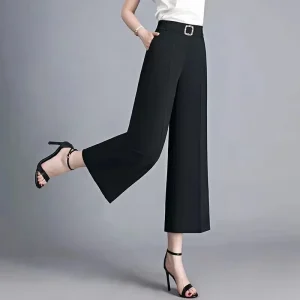 Pantaloni dritti bianchi Donna Nuova primavera Autunno Estate 2025 Plus Size 6XL Pantaloni di alta qualità Pantaloni a vita da donna Donna 1