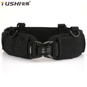 TUSHI Nuova cintura da combattimento sportiva Cintura tattica a sgancio rapido Cintura da pesca in lega Cintura in tela da uomo Caccia all'aperto Escursionismo Strumenti 1