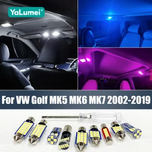 Per Volkswagen VW GOLF 5 6 7 Golf MK5 MK6 MK7 12V LED Canbus 12PCS Interni auto Mappa Cupola Lampade da lettura Tronco Luce Accessori 1