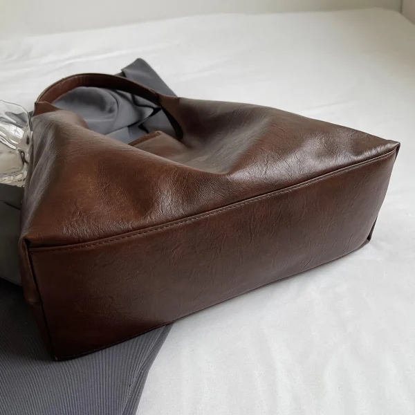 Borsa a tracolla alla moda, semplice, popolare, in tinta unita, di alto valore, di grande capacità, versatile quotidiana, borsa sottobraccio con temperamento 2