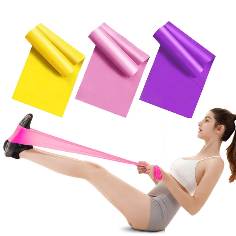 Yoga Pilates Fascia elastica di resistenza Fascia per allenamento fitness 150 cm Gomma elastica fitness Palestra Gomma naturale 1