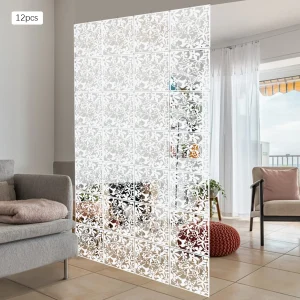 Divisore per schermo pieghevole regolabile con intaglio cavo unico, opzioni di posizionamento fai-da-te, multifunzionale per la privacy e la decorazione della casa 1