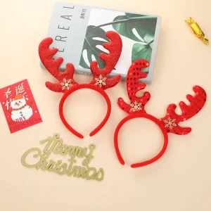 Fascia natalizia Babbo Natale Alce Albero di Natale Stella Copricapo Decorazioni per la casa Ragazze Donne Buon Natale Regali di Capodanno 1