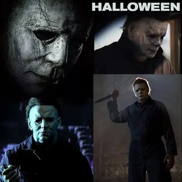 Maschera di Halloween Michael Myers Killer Mask Horror Cosplay Lattice Horror Maschere spaventose Carnevale Masquerade Party Costume Prop 3