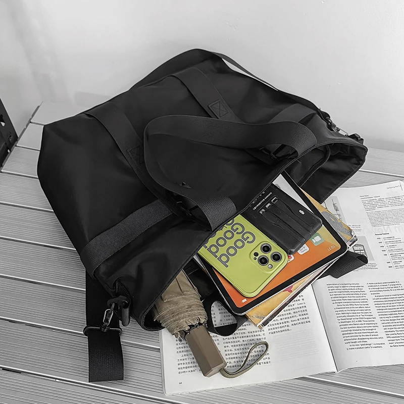 HOCODO Borsa da viaggio da donna impermeabile Borsa a tracolla da donna di grande capacità Borsa a tracolla in nylon a tracolla femminile tinta unita da donna 6