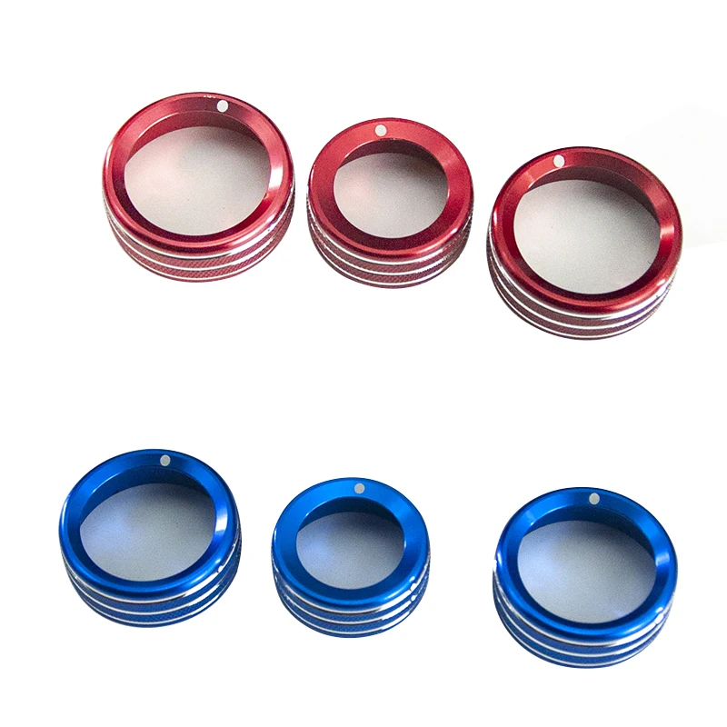 Cruscotto auto Manopole di controllo A/C Anello decorativo Rivestimento in metallo per Alfa Romeo MITO 2012-2018 Accessori interni 5