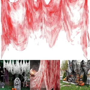 Garza di Halloween Decorazione per porta appesa Halloween Horror Tende di stoffa insanguinata Decorazione Atmosfera di casa stregata 1