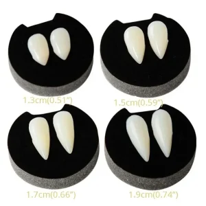1-4 pezzi di protesi da vampiro di Halloween puntello costume da festa di Halloween puntelli cosplay fai da te decorazione denti finti con gomma dentale 1