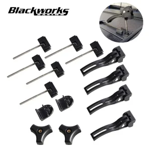 Parti di fissaggio di ricambio accessori universali per Hard Tri-Fold Tonneau Pickup Truck copriletto morsetto anteriore posteriore bulloni a T neri 1