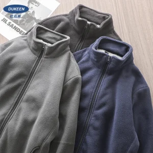 Dukeen 2025 Giacche invernali da uomo con pile caldo addensato cappotti imbottiti con cerniera Abbigliamento da uomo basic alla moda 1