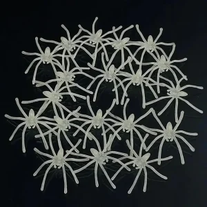 Nuovo 10 pezzi festa fai da te decorazione della casa Halloween gomma luminosa false ragno figura di plastica scherzo giocattolo divertente forniture festive 1