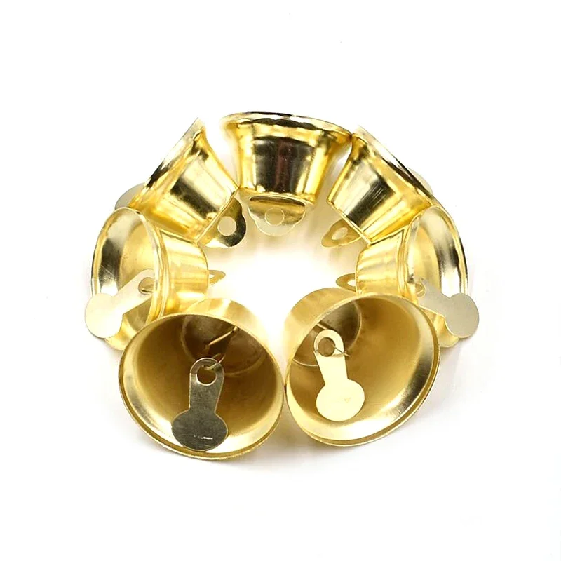 10 pezzi piccoli cascabelle campanelle in metallo albero di Natale decorazione per feste artigianali fai da te 4