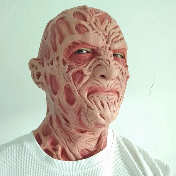 Un Nightmare On Elm Street Freddy Krueger Maschera Halloween Cosplay Party Horror Killer Freddy Costume Puntelli Maschera a testa intera in lattice 5