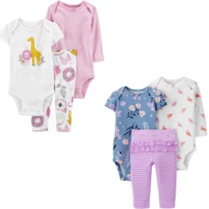 Vestiti per neonate appena nati Set Vestiti in puro cotone Morbido animale carino Tute per bambini + Pantaloni Outfit Bambino 3 pezzi Bambini Bebe 6-24M 1