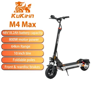 KuKirin M4 MAX Scooter elettrico per adulti 800W Motore Fuoristrada Escooter 48V 18.2Ah Batteria 10 pollici Pneumatico Pieghevole E-Scooter 1