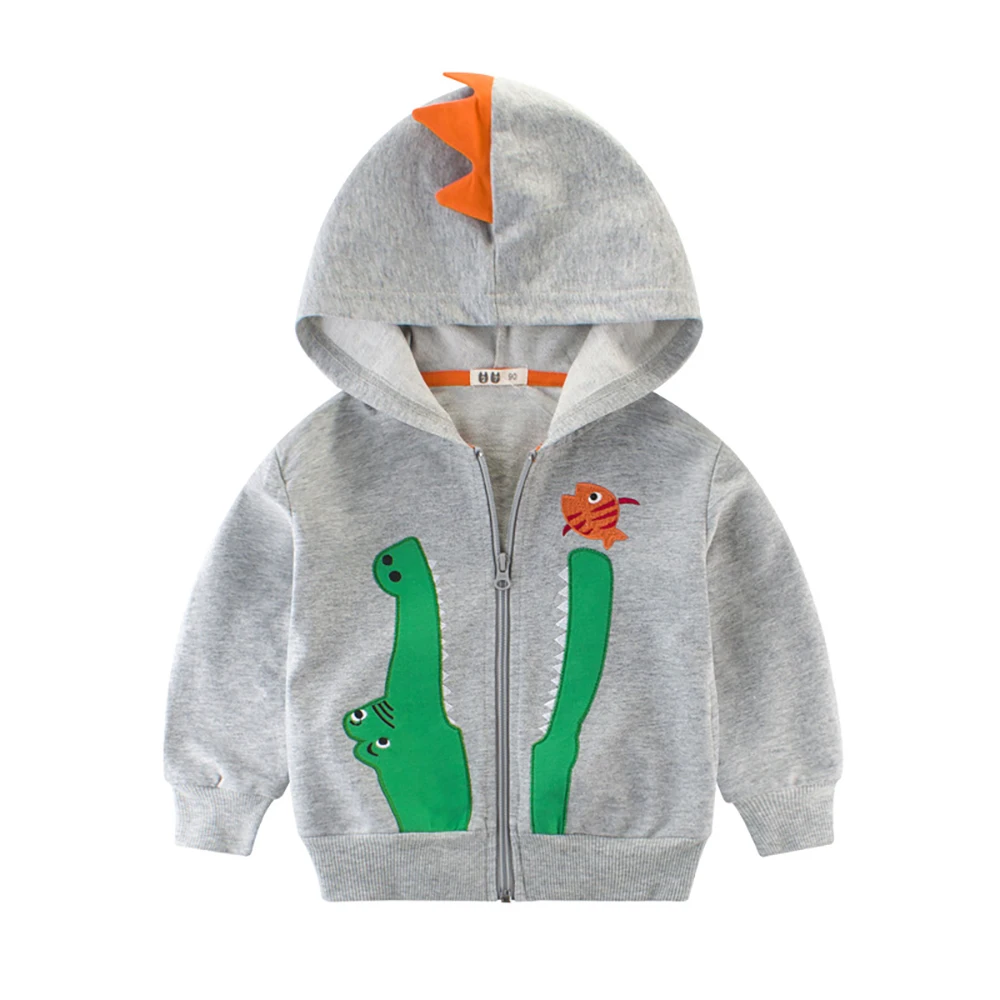 Baby Boys 2024 nuova giacca autunnale Little Fish Crocodile Baby felpa Cardigan 2
