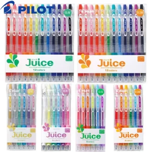 Set di penne gel per succo PILOT a 6/12 colori Tipo di pressa Penna a sfera a colori 0,5 mm Prendendo appunti Conto manuale Materiale scolastico di cancelleria 1