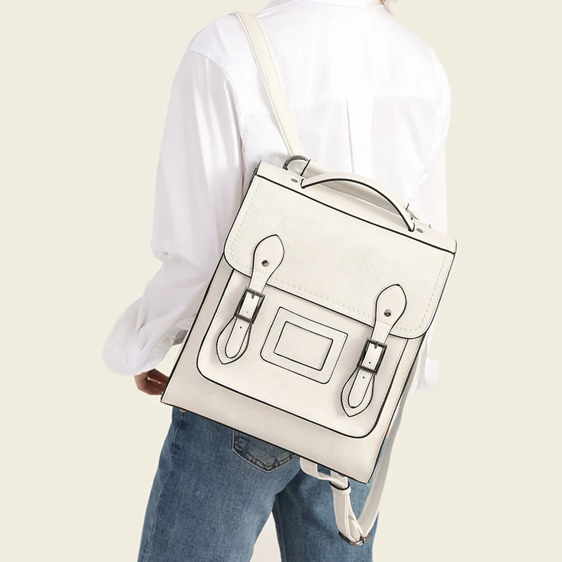 Zaino in vera pelle da donna 2025 Nuovo stile Super Hot Fashion Borsa Cambridge stile college britannico Zaino di grande capacità 2