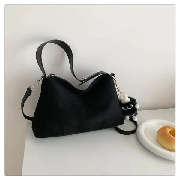 Borsa retrò avanzata da donna 2024 Borsa a tracolla satinata nuova texture, borsa a tracolla di grande capacità 2