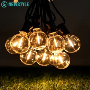 Luce da esterno a LED impermeabile G40 con spina europea, lampadina infrangibile, luci da giardino, per decorazioni per feste con festone nel patio 1