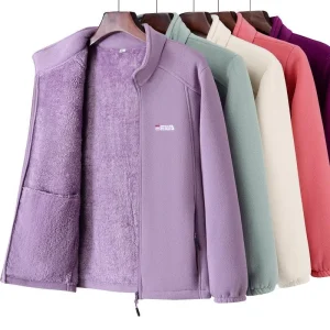 Plus Size 2025 Abbigliamento da donna anziana di mezza età Autunno Inverno Cardigan in pile ispessito Maglione Top Coat Casual Large Flee 1