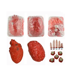 Decorazione di Halloween falso cuore sanguinante Prop organi di gomma Squishies dimensione umana Torso Prop Halloween parti del corpo sanguinante 1