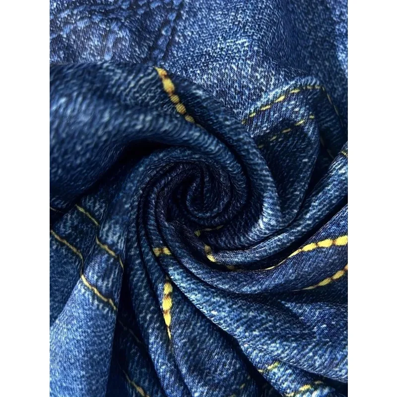 Taglie forti 1XL-5XL Nuove giacche cardigan a maniche lunghe da donna in denim impiombato casual 3