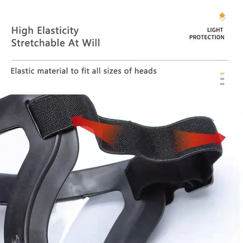 Maschera di protezione da lavoro Visiera integrale riutilizzabile Cucina di casa Maschera di protezione dagli schizzi Maschera antipolvere antivento antiappannamento con filtro 5